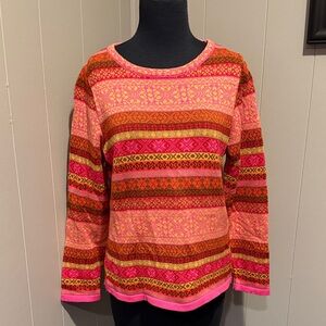 Skovhuus Medium Nordic Winter Cottagecore Cozy Vibrant Striped Women's Sweater